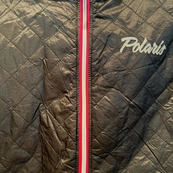 women Polaris soft shell jacket black/hot pink trim. Snowmobile Size medium. - Picture 2 of 10